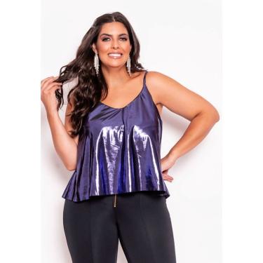 Imagem de Blusa Alcinha Plus Size Platinada com Forro