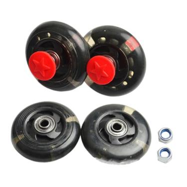 Imagem de MotiveTech Peças de Reposição para Rodas de PU para Carrinhos de Praia, Preto