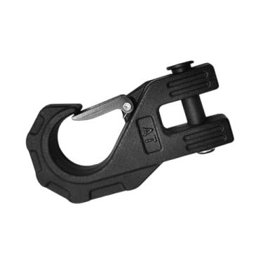 Imagem de Generic Gancho de guincho, ganchos de arrasto, conector, peça de reparo automotivo, gancho de reboque resistente, montagem de manilha de guincho para SUV, Preto