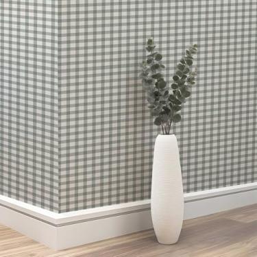 Imagem de YXTII Papel de parede xadrez de 43 cm × 78 cm, adesivo listrado para banheiro, quarto, berçário, prateleira, gaveta, forro