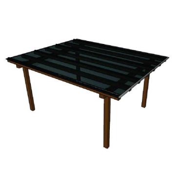 Imagem de Cobertura Policarbonato Alveolar 3,00m x 4,00m - Fume 4mm - RM Policar