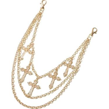 Imagem de Corrente de calça em camadas para homens e mulheres corrente punk hip hop acessórios de roupas vintage correntes jeans, standard, Alumínio, Sem Pedra Preciosa