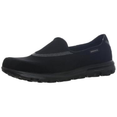 Imagem de Skechers Tênis de caminhada feminino Go Walk Original Slip-On, Preto, 7 Wide