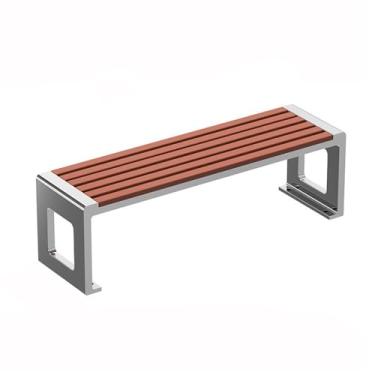 Imagem de ZzleoyuUUs-12 Banco de jardim ao ar livre bancos de aço inoxidável quadrados comunitários bancos de pátio (pequeno)