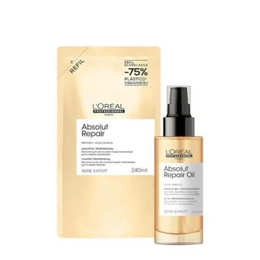 Imagem de Kit L'Oréal Professionnel Absolut Repair Gold Shampoo Refil Oil (2 produtos)