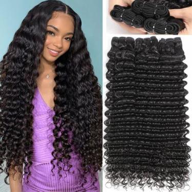 Imagem de Pacotes de cabelo Troskamar Deep Wave Brazilian 12A 45 50 55cm