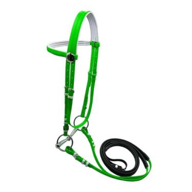 Imagem de UGPLM Rédea de cavalo com cabresto ajustável, equipamento equestre, corda de guia para cavalo, treinamento de clube, trilha, fazenda, 135mm