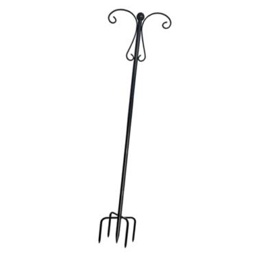 Imagem de Stgfyxgs Suporte de jardim com gancho duplo para pendurar, versátil e prático, gancho de metal para pendurar lanternas, luzes solares e casamento, 274 Cm