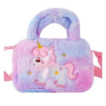 Imagem de Bolsa Bolsinha Infantil Unicórnio Pochete Cintura Mochila