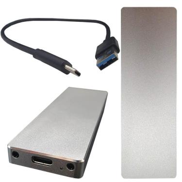 Imagem de Case Externa Portatíl Hd Ssd M.2 Sata +Cabo Usb-C/Usb 3.1