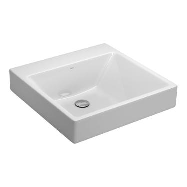 Imagem de Cuba de Apoio ou Sobrepor Quadrada com Mesa 51X51cm Branco - L.98.17