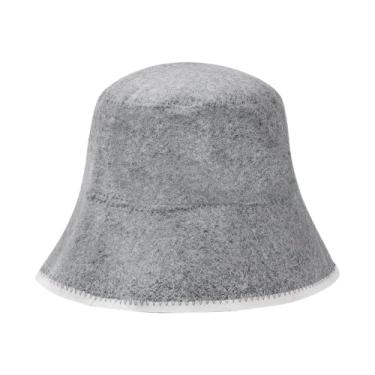 Imagem de Generic Chapéu de sauna, chapéu de sauna absorvente de água para mulheres e homens, respirável, macio, de feltro russo para banheira, banheiro, banho de