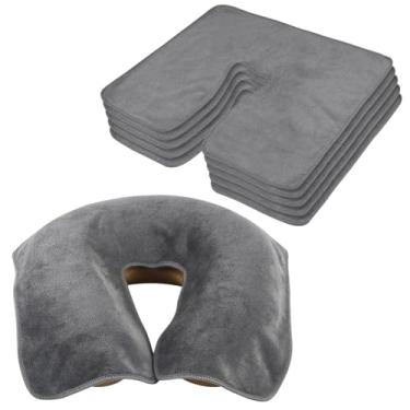 Imagem de SINLAND Capa de suporte de rosto de microfibra, tamanho grande, macia e reutilizável, capa de massagem antiaderente adequada para qualquer mesa de massagem e cadeira de massagem