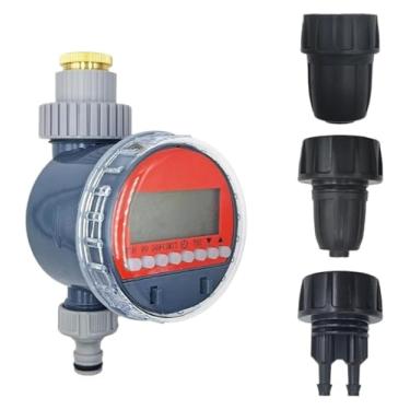 Imagem de BYYINGSUS Válvula de esfera Autom-ATIC Temporizador eletrônico de irrigação por gotejamento sistema controlador para estufa de jardim e quintal (temporizador de válvula esférica-f)
