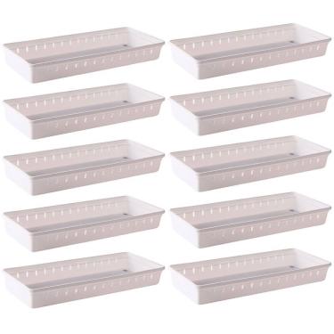 Imagem de Organizador de gavetas e talheres modular 37,5 x 15,4 cm com 10 unidades Plasutil ref.9735