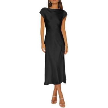 Imagem de Vestido de cocktail para festa de casamento para mulheres com corte lo