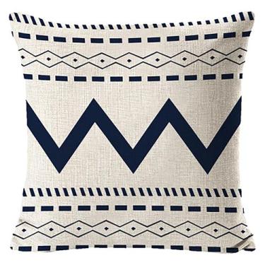 Imagem de 4pc Throw Pillow Covers Capa de almofada de linho de algodão decorativ