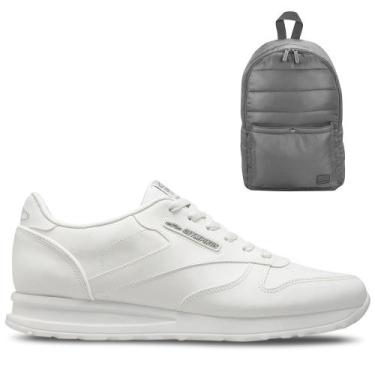 Imagem de Kit 1 Tênis Olympikus Jogging 100 e 1 Mochila Olympikus Puffer, Branco