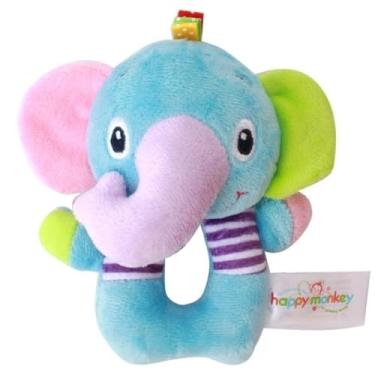 Imagem de Mobile de bebê infantil de mão sensorial Pelúcia fofinha (Elefante, Único)