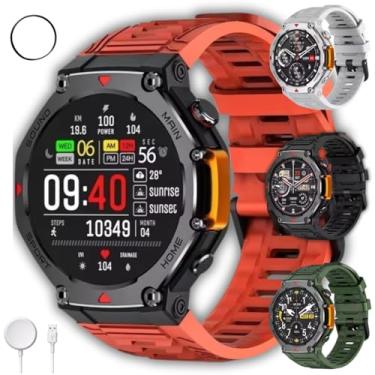Imagem de Smartwatch Mrex4 5 Atm - A Prova D'água Microwear Amoled Gps Nfc 2025+ Brindes (Laranja)