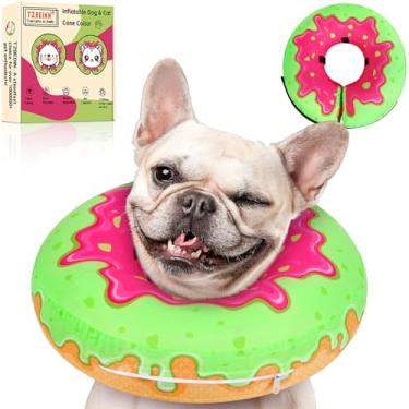 Imagem de TZBEINN Coleira Inflável Para Cães Com Travesseiro Cônico Alternativa Após Cirurgia, Cone De Cabeça/Pescoço Macio Tipo Donut Para Cães Médios Beagle Dachshund, Etc., Coleira Eletrônica Protetora Confo