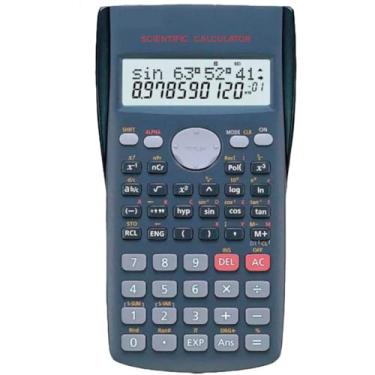 Imagem de Calculadora Científica Premium 240 Funções 82ms Display Duplo Preta 10+2 Dígitos Capa Protetora Desligamento Automático Engenharia Matemática