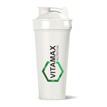 Imagem de Shaker para Academia 650ml Vitamax Nutrition Cor: Branca Perolada