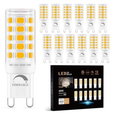 Imagem de Lâmpada LED Sailstar G9 regulável 4W 3000K 400lm 120V, pacote com 12