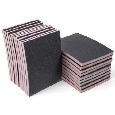 Imagem de Conjunto de 20 peças de esponja de lixa de 400 grãos, 7,6 x 10,2 cm, esponjas de lixamento abrasivas, almofadas de esponjas ultrafinas, bloco de lixamento manual de espuma macia, bloco de lixamento
