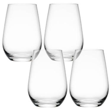 Imagem de Jogo de Copos de Cristal Transparente Versat 500ml 4 peças - Seu Lar