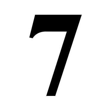 Imagem de Numero acrilico 14 5cm n 7 preto - kami
