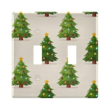 Imagem de Burbuja Capa de placa de parede para interruptor de luz de árvore de Natal, placa decorativa de parede, parafusos incluídos, 2 faixas
