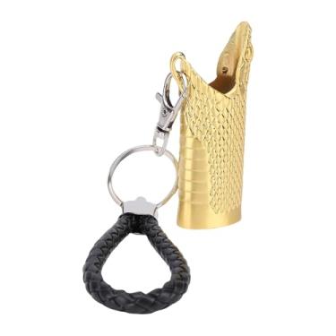 Imagem de HEEPDD Suporte para Estojo de Isqueiro de Liga de Zinco Gravado Vintage, Suporte para Bolsas de Isqueiro, Manga de de Metal Portátil Com Padrão de Cobra para Festas de Viagens Ao Ar Livre, Compacto