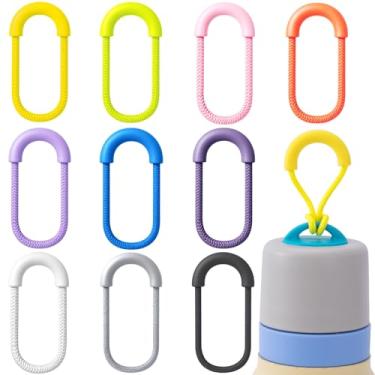 Imagem de Anyichend 10 peças de alça de garrafa, alças de suporte para Owala FreeSip Twist 510 g 680 g, acessórios de substituição de tampa de garrafa de água de TPU colorido para esportes ao ar livre - 10