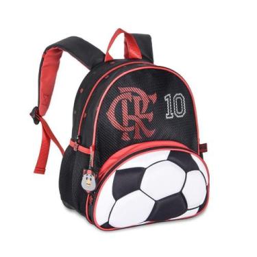 Imagem de Mochila De Costa Flamengo Creche Infantil Passeio - Preto - Clio Style
