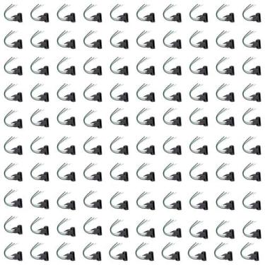 Imagem de Kit 100 Tomada Painel Caixa Embutir Mesa Movel 10A TPA MG Cor:Preto - 