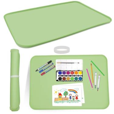 Imagem de EEEKit Tapete de arte de silicone para artesanato, tapete de pintura de 60 cm x 40 cm, bandeja de arte de silicone para argila, resina, geleca, fabricação de joias e criação de artesanato