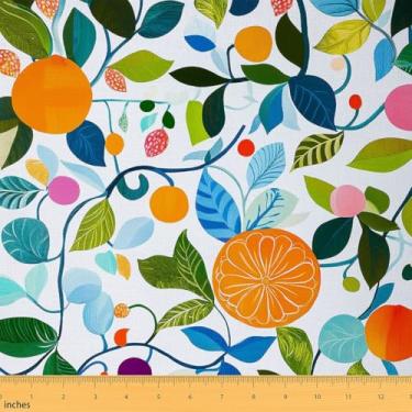 Imagem de Erosebridal Tecido floral elegante por The Yard Chic Flowers Branches Tecido impermeável para ambientes externos Aquarela Folhas Decorativas Colorido Estético Groovy Decoração interna ao ar livre, 1