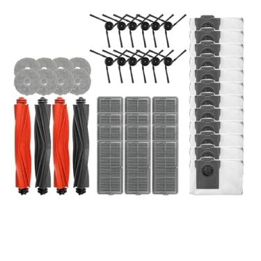 Imagem de Compatible With Dreame X40 Pro Ultra Robot Vacuum Cleaner Main Dual Main Brush Mop Hepa Filter Dust Bag Accessories Replacement Spare Parts(Burgundy)