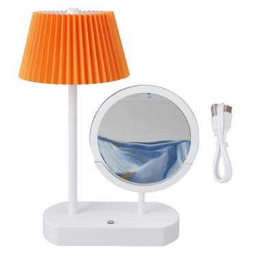 Imagem de OPPWONG Lâmpada de Mesa de Arte Em Areia Em Movimento, Lâmpada de Cabeceira Com Ajuste de Brilho Controle Criativo Sem Fio Regulável Com 3 Modos de Luz e Escurecimento Contínuo