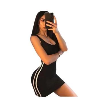 Imagem de Vestido Casual De Verão Feminino Sem Mangas Com Alças Finas E Estilo J