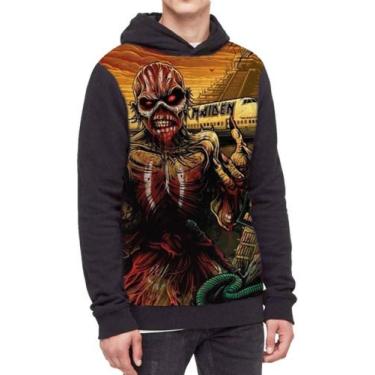 Imagem de Moletom Com Capuz Banda Iron Maiden Ref:217 - smoke, Preto, GG