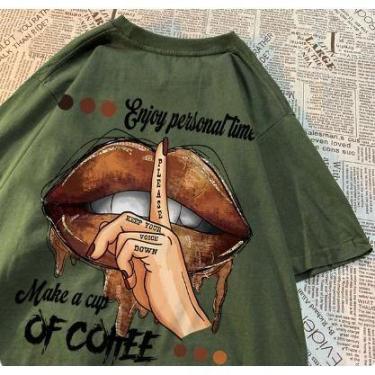 Imagem de Camiseta OFF COFFEE Boca Silencio NOvo!, G, Verde militar