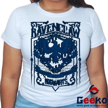 Imagem de Baby Look Corvinal 100% Algodão Harry Potter Blusa Feminina Hogwarts R