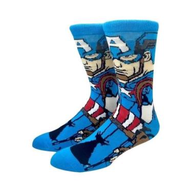 Imagem de Meias Longas Masculinas Com Personagens De Desenho Animado Confortávei