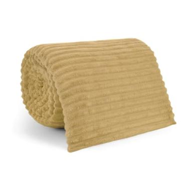 Imagem de Manta Cobertor Casal Microfibra Canelada Antialérgica Macia Quentinha 2,00x1,80(Kaki)