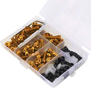 Imagem de Generic Kit de Parafusos de Carenagem Universal para Motocicleta, Conjunto Durável de Com 158 Peças para Vários Modelos (Ouro)