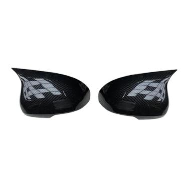 Imagem de Retrovisor do carro espelho lateral capa asa tampa exterior porta traseira caso guarnição de fibra de carbono olhar Compatível com toyota mark-x/desejo/prius(Replace Type Carbon)