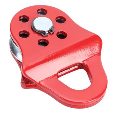 Imagem de Dpofirs Bloco de Travamento de Guincho de 3 Toneladas para Serviço Pesado, Polia de Reboque Off-road Versátil para Caminhão Trator Vermelho