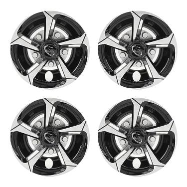 Imagem de Luocute Tampa do Cubo da Roda do Carrinho de Golfe de 4 Unidades, Plástico ABS Resistente a Impactos de Ajuste Universal de 8 Polegadas, Acessórios de Carrinho de Golfe Com Design Leve